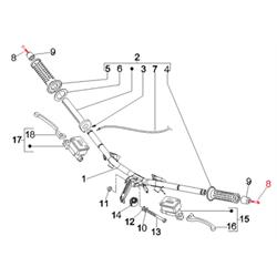 Schraube original Lenkerendengewicht M6x55 mm, Senkkopf, PIAGGIO für Vespa GTS/GTS Super/GT/GT L 125-300ccm