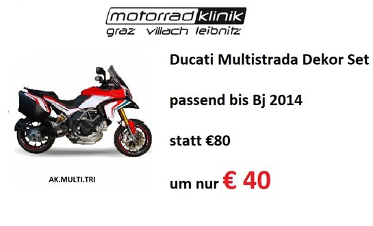 Ducati Multistrada 1200 Dekor Set bis 2014 statt €80 um nur €40