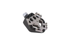 Auftritt ADVENTURE für Fußbremshebel. Schwarz/Silbern.