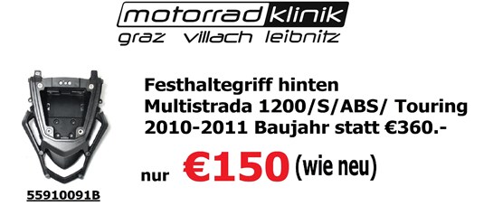 Ducati Festhaltegriff hinten Multistrada 1200/S/ABS/ Touring 2010-2011 Baujahr statt €360.- nur  €150.- wie neu