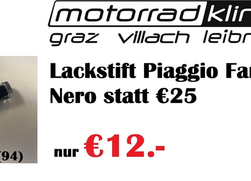 Lackstift Piaggio Farbcode 94 Nero statt €25 nur € 12.-