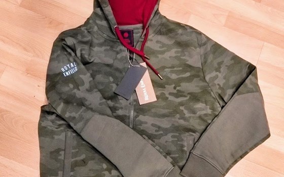 Hoodie olive camouflage Royal Enfield - Bild 2