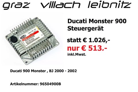 Marke: Ducati Artikelname: Monster 900 Steuergerät statt € 1.026,- nur € 513,-