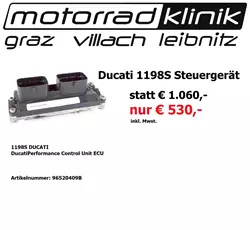 Ducati 1198S Steuergerät statt € 1.060,- nur € 530,- Ducati 1198S Steuergerät statt € 1.060,- nur € 530,-