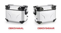 GIVI Trekker Outback EVO Smart Koffer eloxiert mit Cut-Out für Auspuff für BMW R 1250 GS & R 1250 GS Adventure