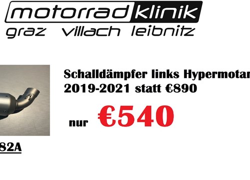 Schalldämpfer links Hypermotard 950/RVE 2019-2021 statt € 890 nur € 540.-