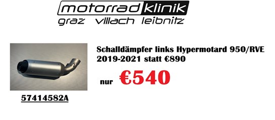 Ducati Schalldämpfer links Hypermotard 950/RVE 2019-2021 statt € 890 nur € 540.-