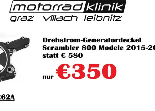 Drehstrom-Generatordeckel Scrambler 800 Modele 2015-2019 statt € 580 nur €350 