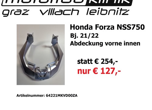 Honda Forza NSS750 Bj.21/22 Abdeckung vorne innen statt € 254,- nur € 157,-