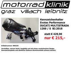 Multistrada 1260 2018+ Kennzeichenhalter performance statt € 429,90 nur € 215,-