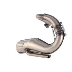 Rennauspuff MALOSSI "Power Exhaust" Banane 3214425, Stahl silber für Vespa 50/N/L/R/S/Special/SR/SS