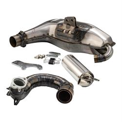 Rennauspuff Clubsport Silent Curly, Stahl klarlackiert für Lambretta 125 LI/LIS/DL/GP/150 LI/LIS/SX/DL/GP/175 TV 2°-3°/200 TV/SX/DL/GP