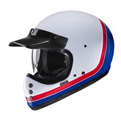 Helm HJC V60 SCOBY MC21, weiß/rot/blau matt, Gr. L, 58-59 cm Crosshelm