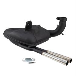 Rennauspuff SIP ROAD 3.0 Sport Optik, Stahl schwarz, Farbe (ESD): chrom für Vespa 125 VNA-TS/150 VBA-T4/PX80-150/PE/Lusso