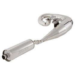 Rennauspuff SERIE PRO SSP Performance, Edelstahl poliert, Farbe (ESD): silber für Lambretta 125 LI/LIS/DL/GP/150 LI/LIS/SX/DL/GP/175 TV 2°-3°/200 TV/SX/DL/GP