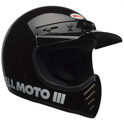 Helm BELL MOTO 3 Classic, schwarz glänzend, Gr. XL, 61-62cm Crosshelm