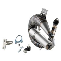 Rennauspuff EGIG Performance MAMBA S, Stahl unlackiert, Dämpfer: Aluminium Farbe (ESD): silber für Vespa 90/R/SS/100/125/PV/ET3