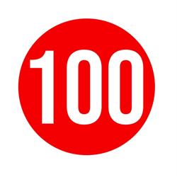 Aufkleber mit Motiv Tempo 100