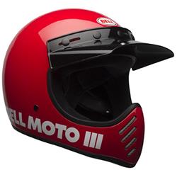 Helm BELL MOTO 3 Classic, rot glänzend, Gr. M, 57-58cm Crosshelm