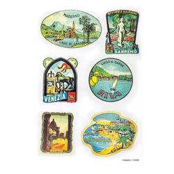 Aufkleberset mit Motiv Reiseziele IV