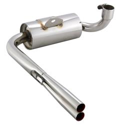 Rennauspuff SIP "Vintage" Replika, Edelstahl unlackiert für Vespa 125 VNA-TS/150 VBA-Sprint/PX80-150/PE/Lusso