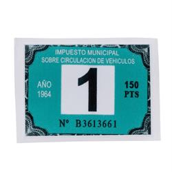 Steuermarke Repro Spanien 1964 für MotoVespa 125/150/160/180