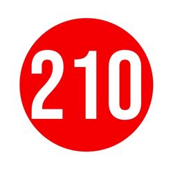 Aufkleber mit Motiv Tempo 210