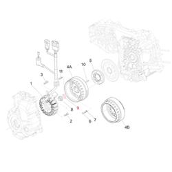 Unterlegscheibe Polrad/Zündgrundplatte, PIAGGIO für Vespa GTS/GTS Super/GTV/GT 60 125-300ccm