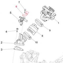 Halteblech PIAGGIO, Einspritzdüse für Vespa Primavera/Sprint 125/150ccm i.e. 3V 4T AC (Euro 4)