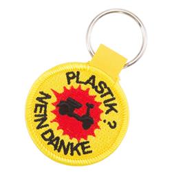 Schlüsselanhänger mit Motiv "PLASTIK? NEIN DANKE"