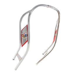 Doppelschlitzrohr CUPPINI Beinschild für Vespa 125 GT/GTR/Super/TS/150 Sprint/V/Super