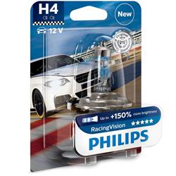Birne PHILIPS RacingVision 12V/60/55W, Sockel: P43T / H4 Scheinwerfer