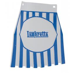 Spritzlappen mit "Lambretta" Schriftzug blau/weiß gestreift