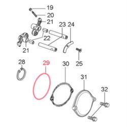 O-Ring Zylinderkopfabdeckung, links, LML für LML Star 125-150 4T/Star Deluxe 125-150 4S/Speedy