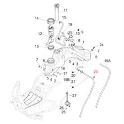 Schlauchschelle Entlüftungsschlauch, PIAGGIO für Vespa LX/LXV/S/Primavera/Sprint/GTS/GTV/GT/GT L 50-150ccm