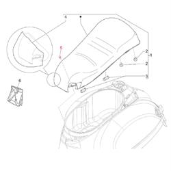 Schraube Scharnier Sitzbank M6x14 mm, Rundkopf, PIAGGIO für Vespa GTS/GTS Super/GTV/GT 60/GT/GT L 125-300ccm