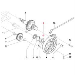 Führungsbuchse, Primärwelle zu Variodeckel für GILERA/PIAGGIO