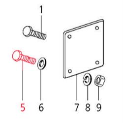 Schraube Nummernschildhalter M6x20 mm, Sechskant, LML für LML Star 125-200 4T/Star Deluxe 125-150 4S/Speedy