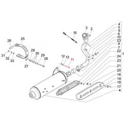 Schraube Auspuff M8x70 mm, Innensechskant, PIAGGIO für PIAGGIO Beverly 500ccm 4T LC