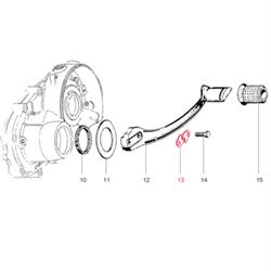 Sicherungsblech Kickstarter, PASCOLI für Vespa 125 V1-15/V30-33