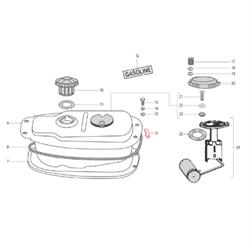 Klammer LML, Befestigung Tank, C-4709202 für LML Star 125-200 4T/Star Deluxe 125-150 4S/Speedy