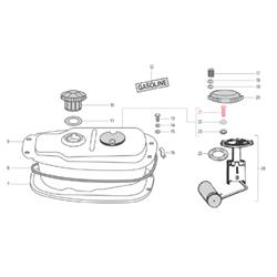 Schraube M5x20 mm, (Schlitz), LML für LML Star 125-200 4T/Star Deluxe 125-150 4S/Speedy