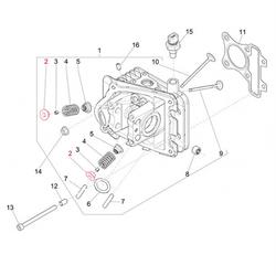 Federaufnahme PIAGGIO, Ventil, oben für Vespa LX/S/Primavera/Sprint 50ccm 4T