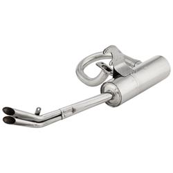 Rennauspuff Dual, Edelstahl chrom, Farbe (ESD): chrom für Lambretta 125 LI 3°-4°/LIS/150 LI3°/LIS/SX/200 SX