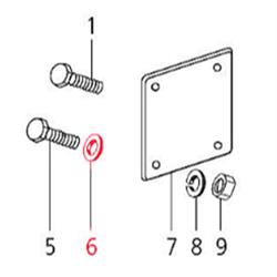 Unterlegscheibe M6 mm, LML für LML Star 125-200 4T/Star Deluxe 125-150 4S/Speedy