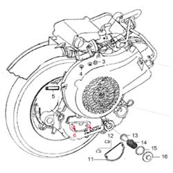 Stehbolzen LML, Schaltraste, SF514-0192 für LML Star 125-200 4T/Star Deluxe 125-150 4S/Speedy