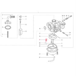 Schraube Schwimmerkammer M6x20 mm, (Schlitz), LML für LML Star 125-150 4T/Star Deluxe 125-150 4S/Speedy