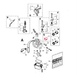 Buchse DELL'ORTO SHA 10-13, Vergaser Ansaugstutzen für PIAGGIO CIAO/PX/SC/SI/Bravo/Superbravo/Grillo/Boss 50ccm 2T AC
