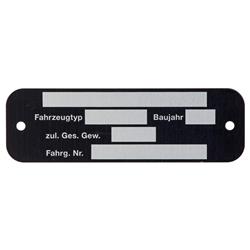 Typenschild "Universal" für Vespa alle dt. Modelle '67->/alle ital. Modelle