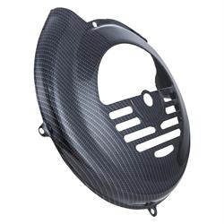 Lüfterradabdeckung CARBONE Look für Vespa 50-125/PV/ET3/PK/S/XL/XL2/ETS